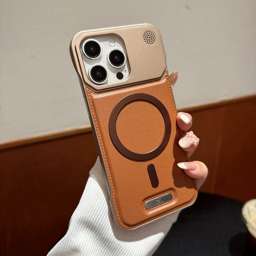 Premium Metallic AeroFLex Leather Case With Aroma Perfume Cover